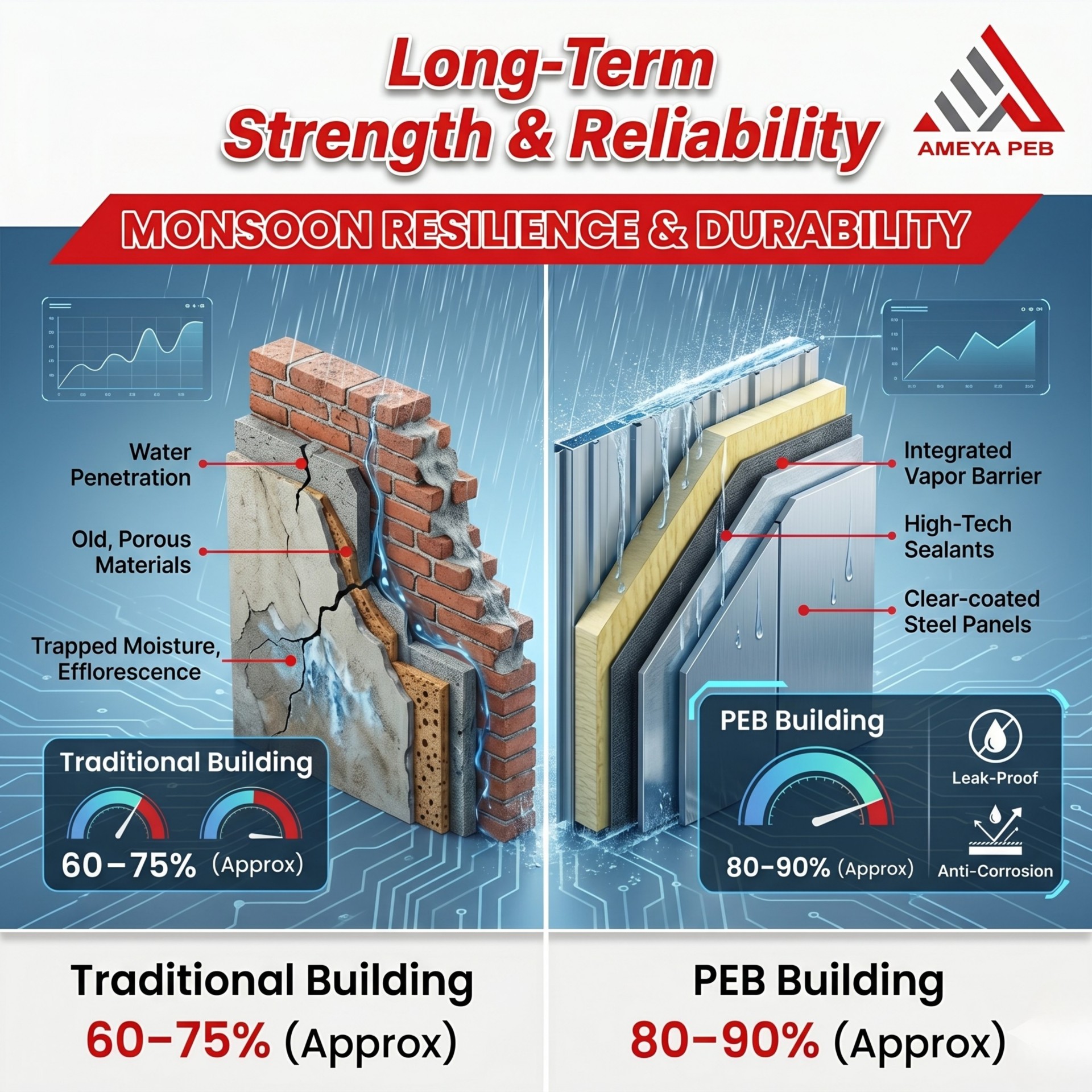 Is Your Building Monsoon-Ready? Why PEB Construction Outperforms Traditional Methods